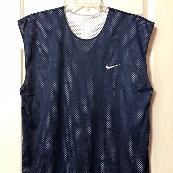 Mens Vintage Y2K Nike Reversible Jersey Athletic Sleeveless Top Size Large - Picture 2 of 7